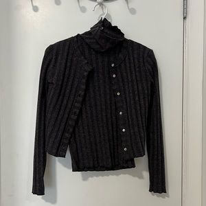 Zara cardigan and turtle neck set- Size S
